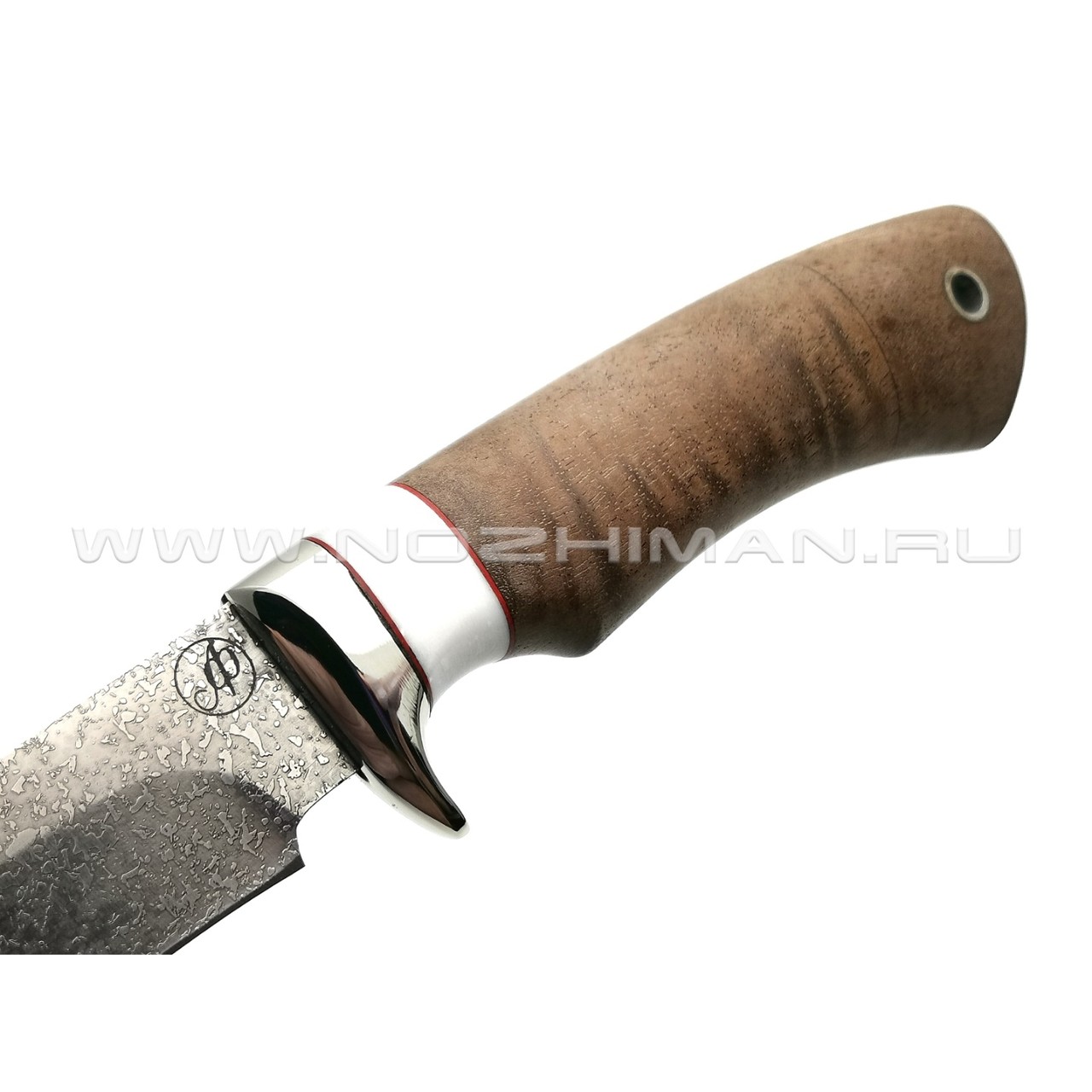 Нож Газель сталь CPM S90V, рукоять кап клёна, мельхиор (Фурсач А. А.)