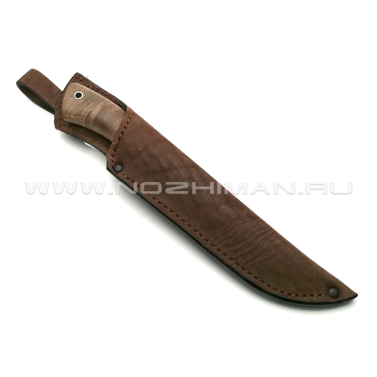 Нож Газель сталь CPM S90V, рукоять кап клёна, мельхиор (Фурсач А. А.)
