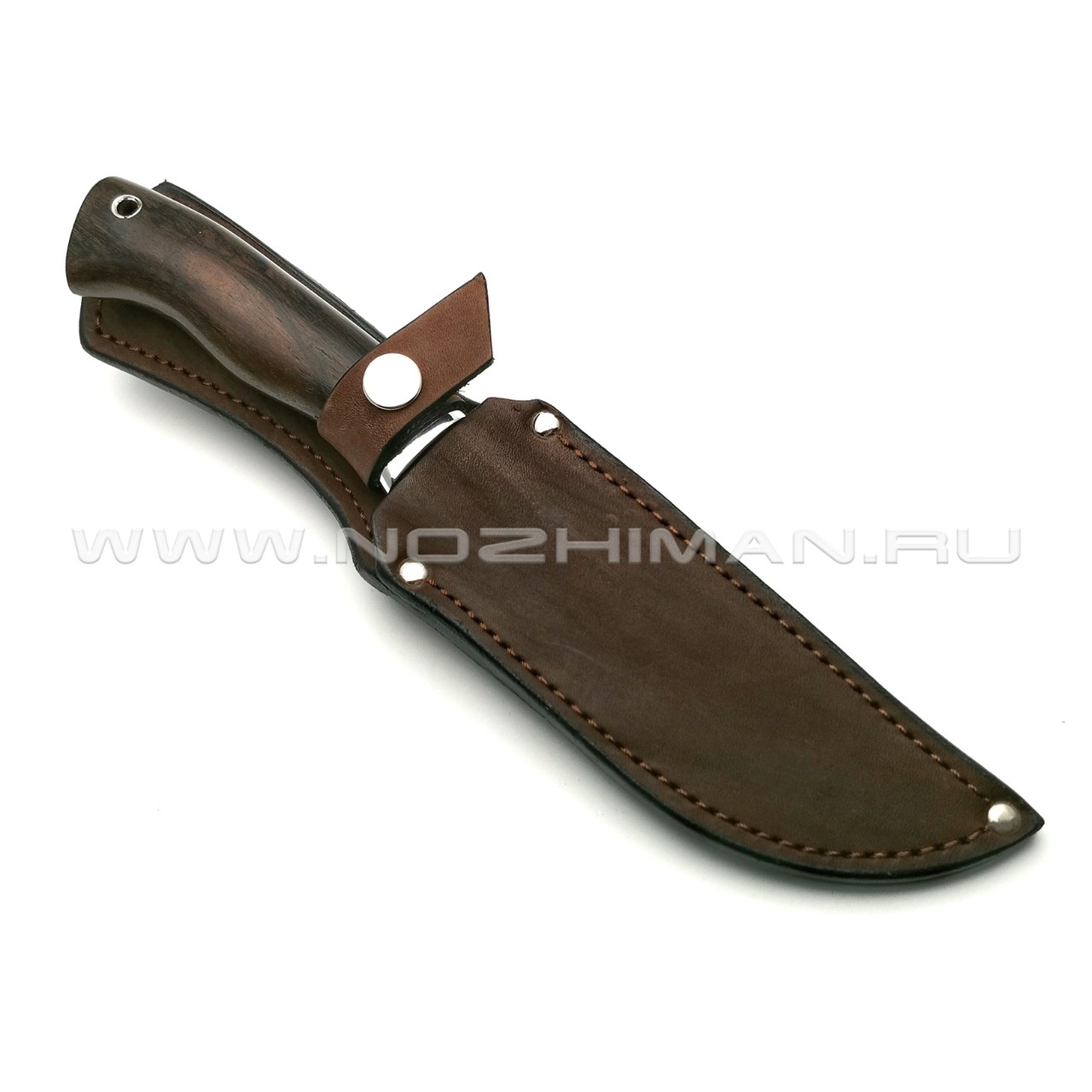 Нож Тигр сталь CPM 10V, рукоять зирикот, мельхиор (Фурсач А. А.)