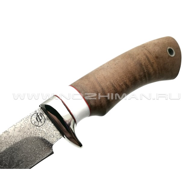 Нож Газель сталь CPM S90V, рукоять кап клёна, мельхиор (Фурсач А. А.)