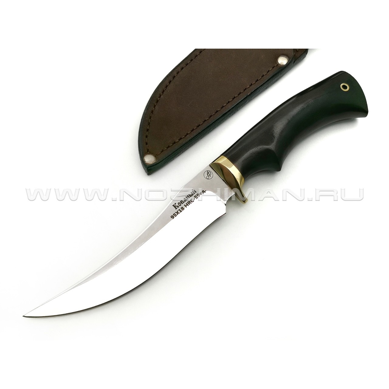 Нож Рыбак-М сталь 95Х18, рукоять граб, латунь (Фурсач А. А.)