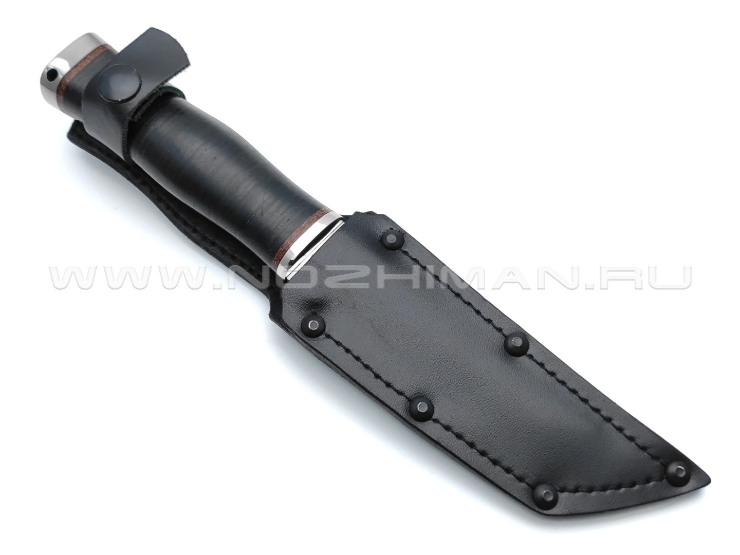 Нож "Кабан-1М" сталь 95Х18, рукоять наборная кожа (Титов & Солдатова)