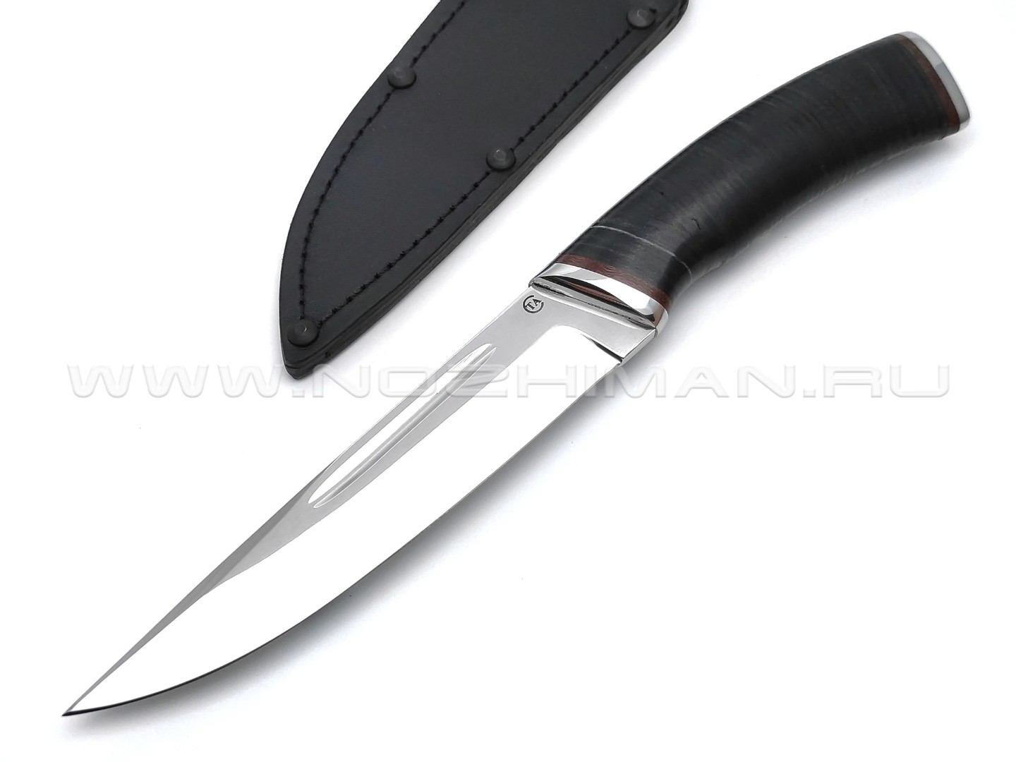 Нож "Гарпун-2" сталь 95Х18, рукоять наборная кожа (Титов & Солдатова)