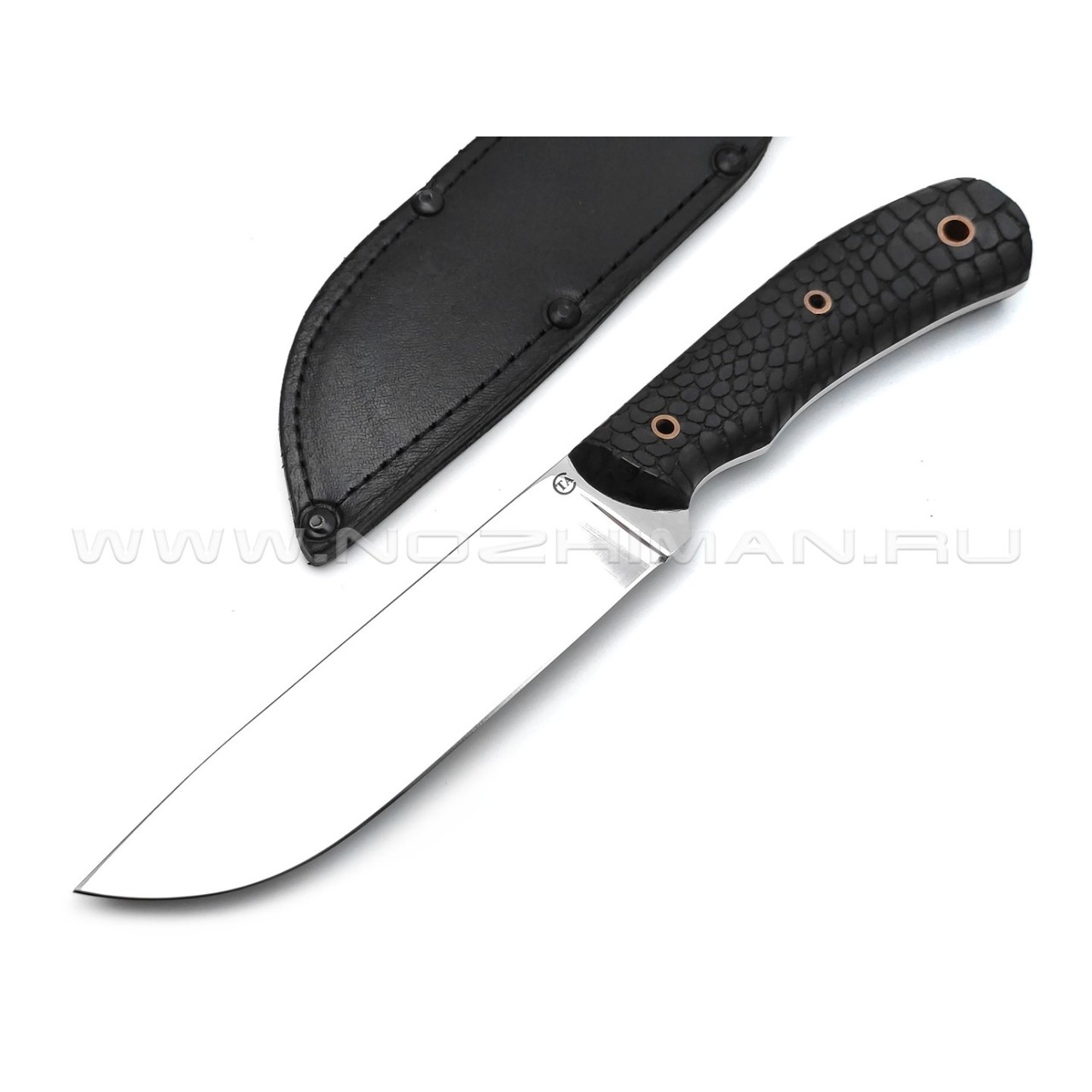 Нож "Сибиряк" сталь 95Х18, рукоять резной граб (Титов & Солдатова)