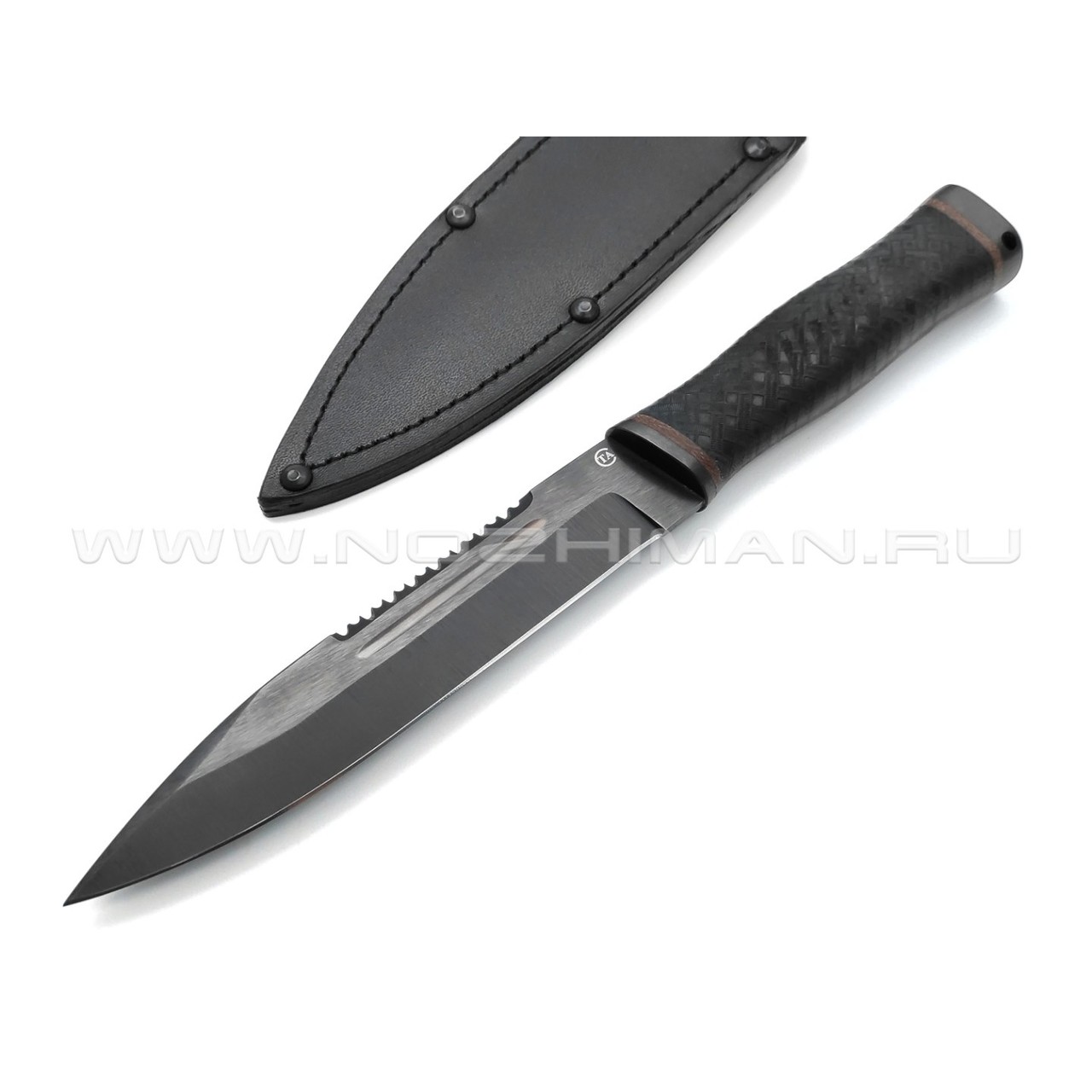 Нож "Казак-2" сталь 65Г, рукоять резина, сталь (Титов & Солдатова)