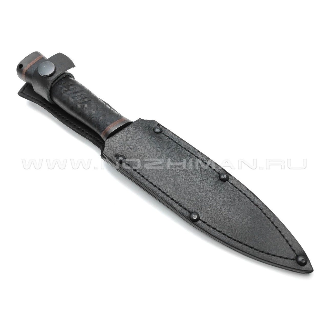 Нож "Казак-2" сталь 65Г, рукоять резина, сталь (Титов & Солдатова)