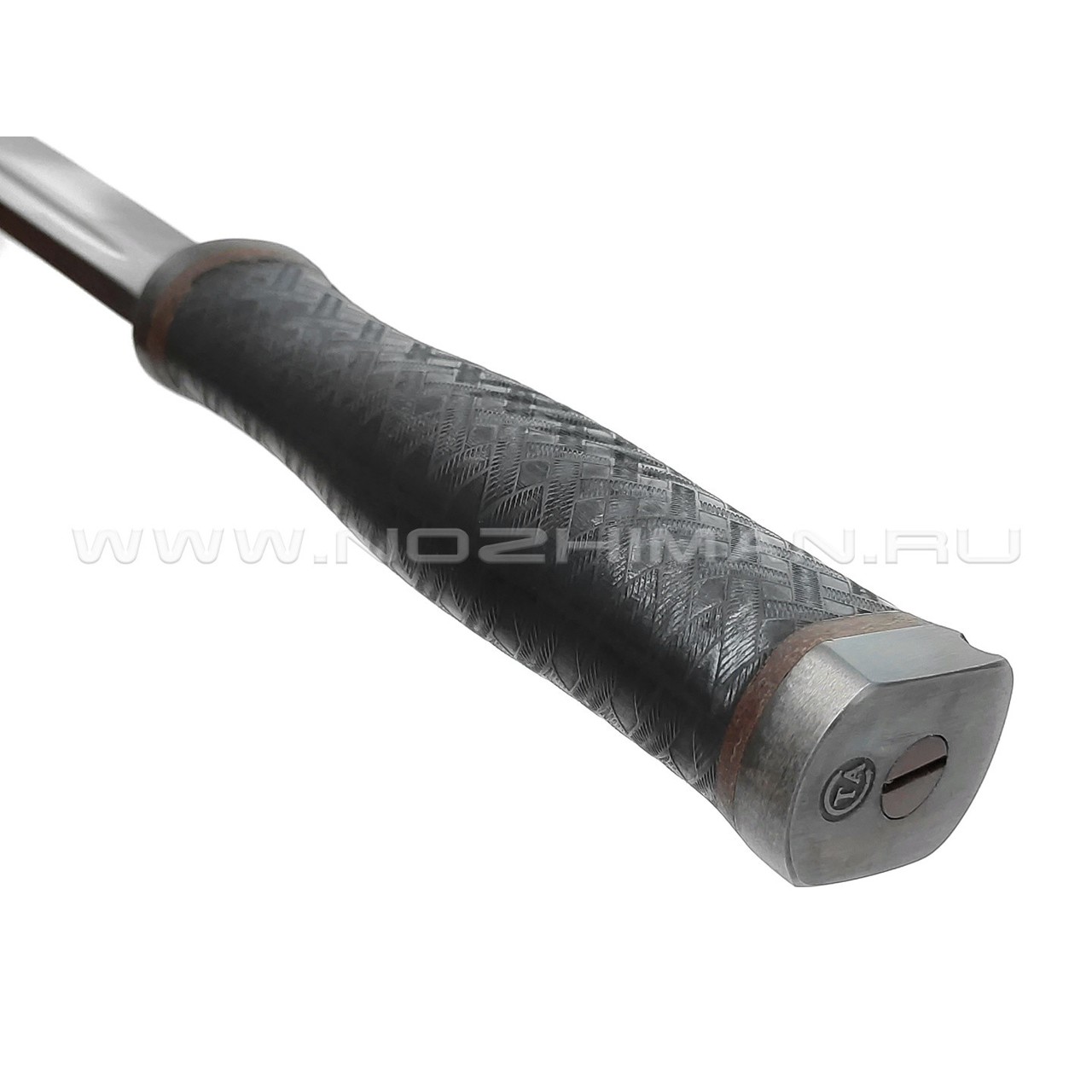 Нож "Горец-3" сталь 65Г, рукоять резина, сталь (Титов & Солдатова)