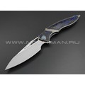 Rike Knife нож RK-1902-BCF сталь M390, рукоять Titanium/Carbon Blue Rike Knife нож RK-1902-BCF сталь M390, рукоять Titanium/Carbon Blue