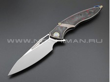 Rike Knife нож RK-1902-RCF сталь M390, рукоять Titanium/Carbon Red