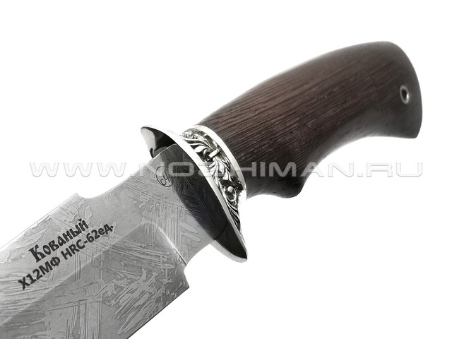 Нож Ирбис сталь Х12МФ, рукоять венге, мельхиор (Фурсач А. А.)