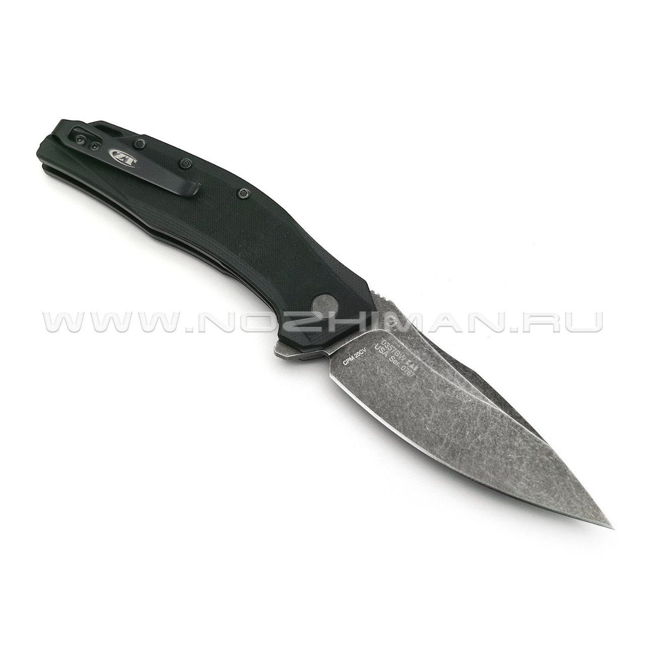 Zero Tolerance нож 0357BW сталь CPM 20CV блэквош, рукоять G10 black