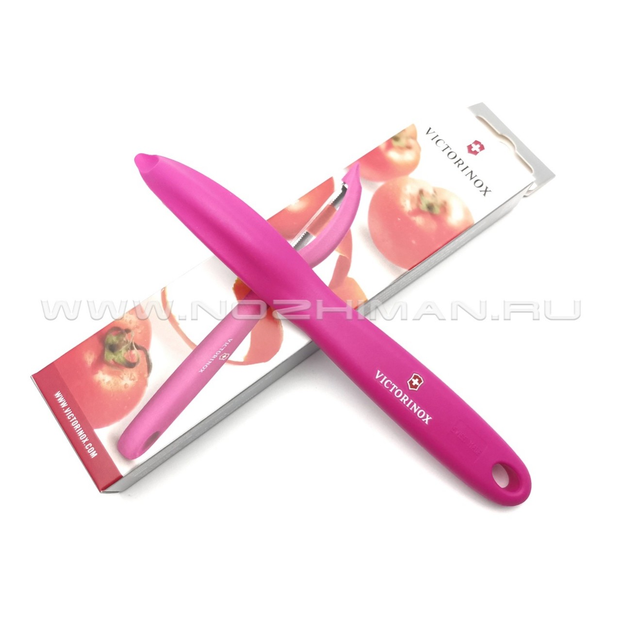 Овощечистка Victorinox 7.6075.5 pink сталь X50CrMoV15, рукоять PP
