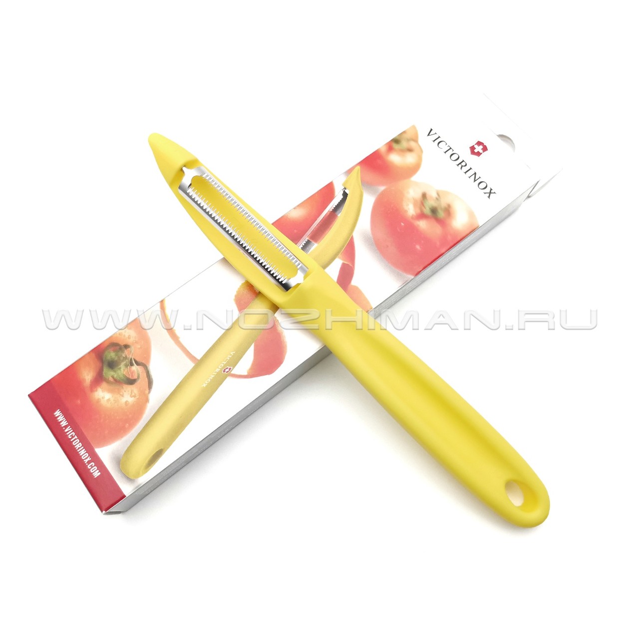 Овощечистка Victorinox 7.6075.8 yellow сталь X50CrMoV15, рукоять PP