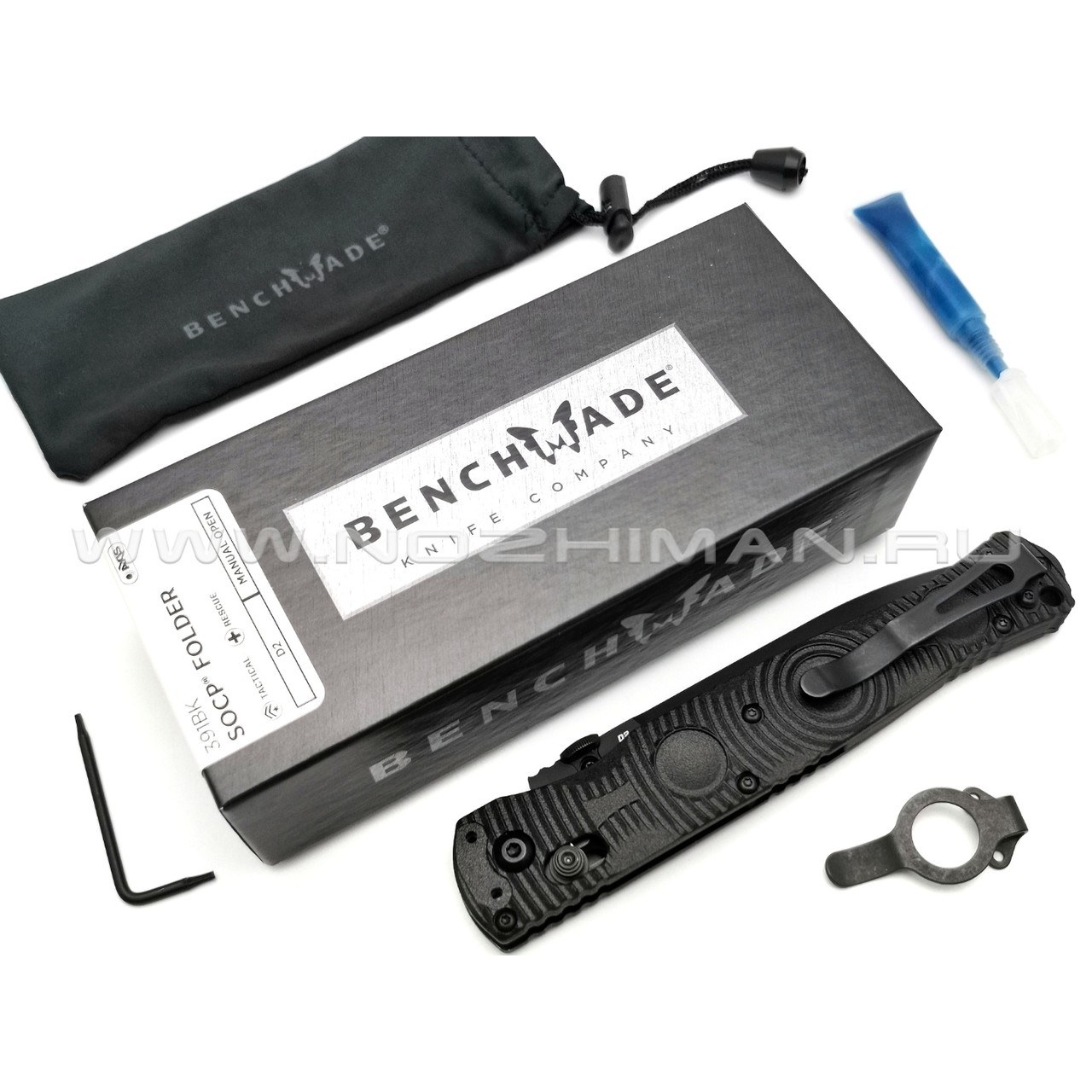 Нож Benchmade 391BK SOCP Folder сталь D2, рукоять CF-Elite