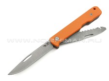 Saro нож Авиационный NEXT сталь Aus-6, рукоять G10 orange