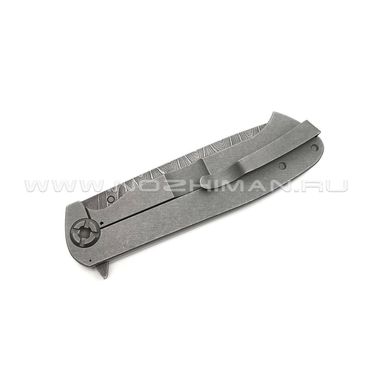Saro нож Чиж Next дамасская сталь, рукоять G10 white