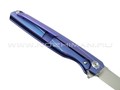 Rike Knife нож RK803CH-B сталь M390, рукоять 6AL4V Titanium blue, carbon fiber