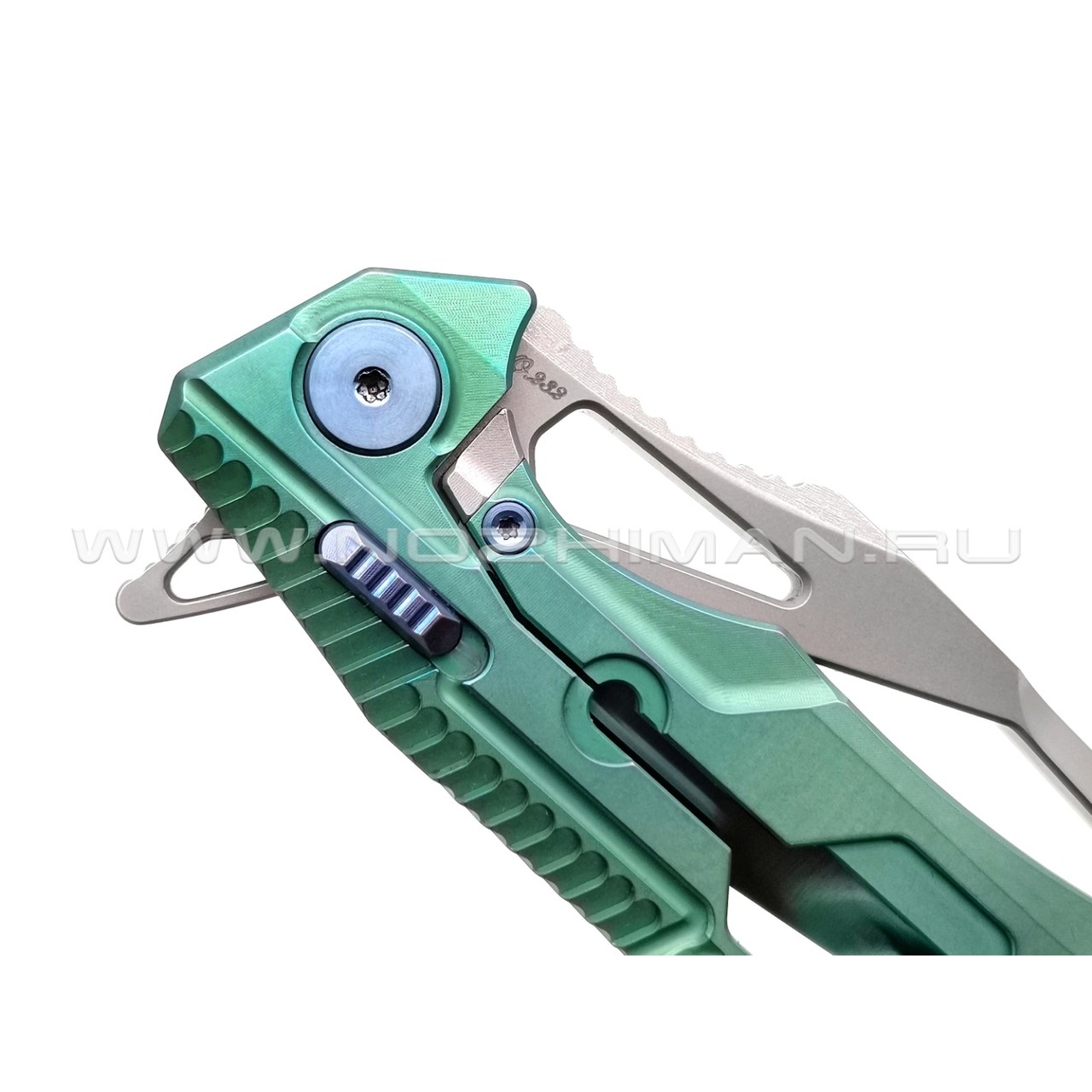 Rike Knife нож RK M1-G сталь S35VN, рукоять 6AL4V Titanium Green