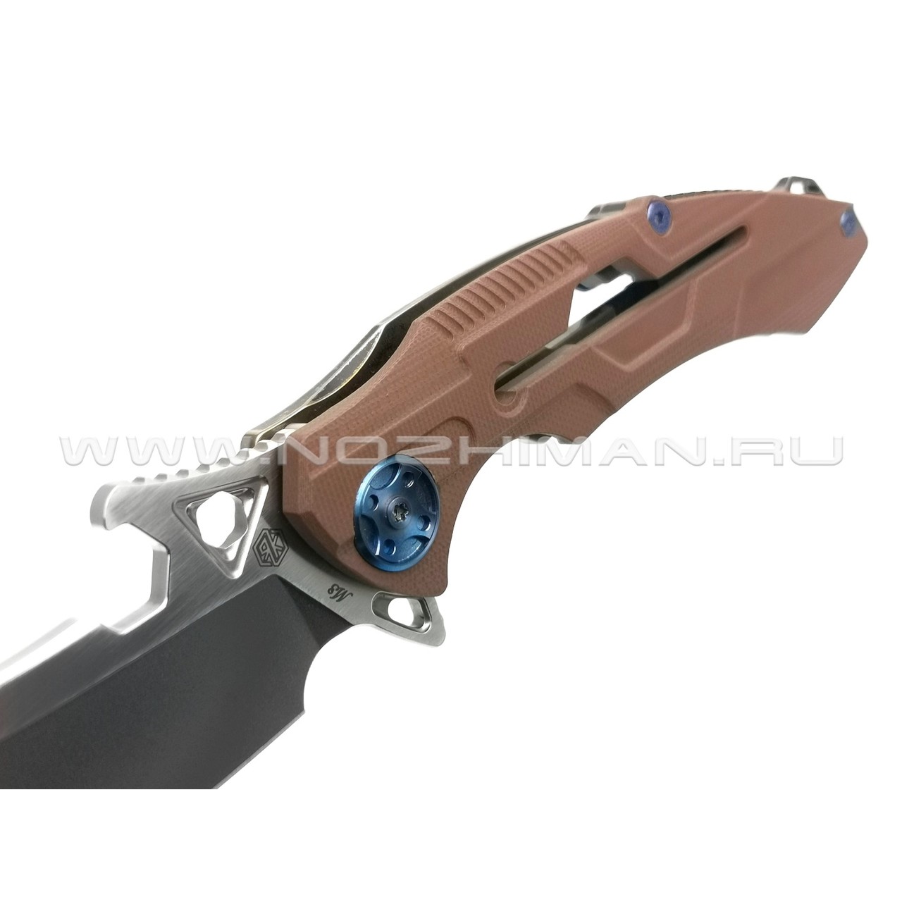 Rike Knife нож RK M3-KBG сталь 154CM, рукоять 6AL4V Titanium, G10 Khaki