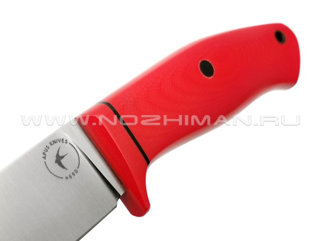 Apus Knives нож Last Chance сталь N690, рукоять G10 red