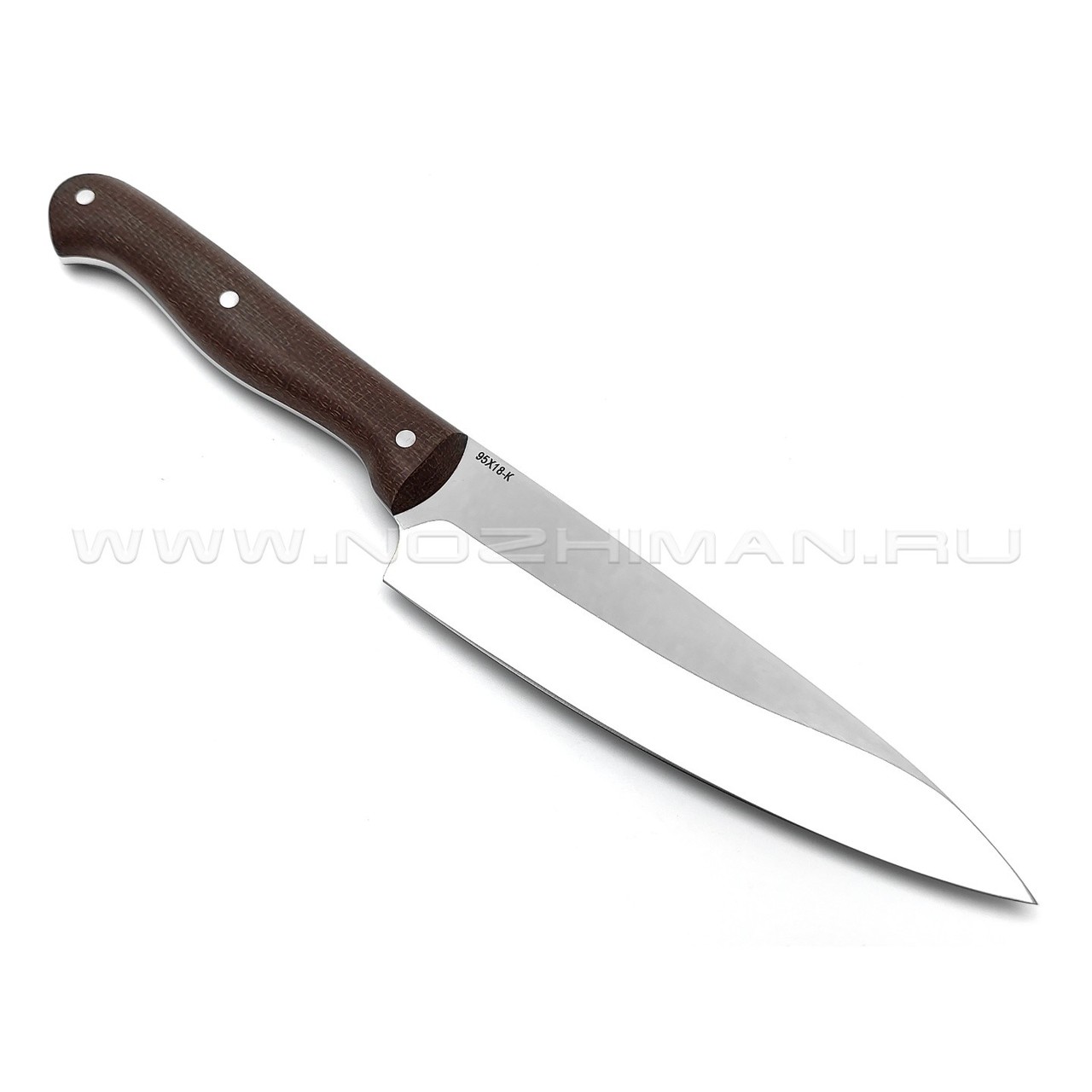 Нож кухонный "ТК-4Т" сталь 95Х18, рукоять текстолит (Титов & Солдатова)