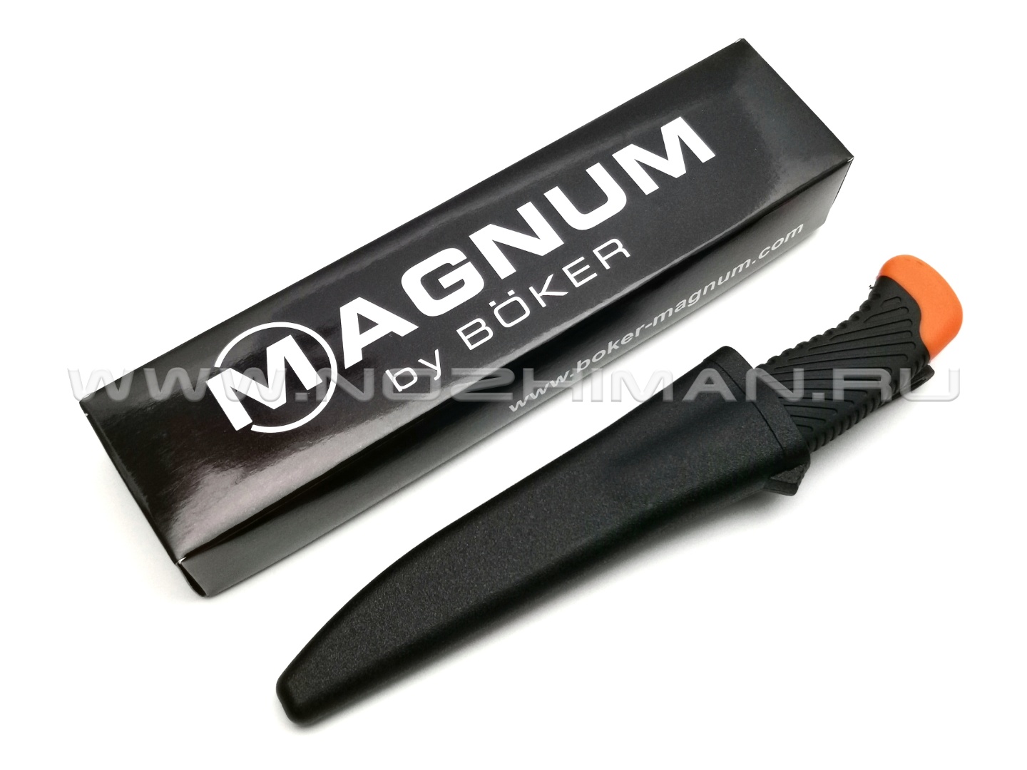 Нож Magnum Falun Orange 02RY100 сталь 420, рукоять пластик, резина