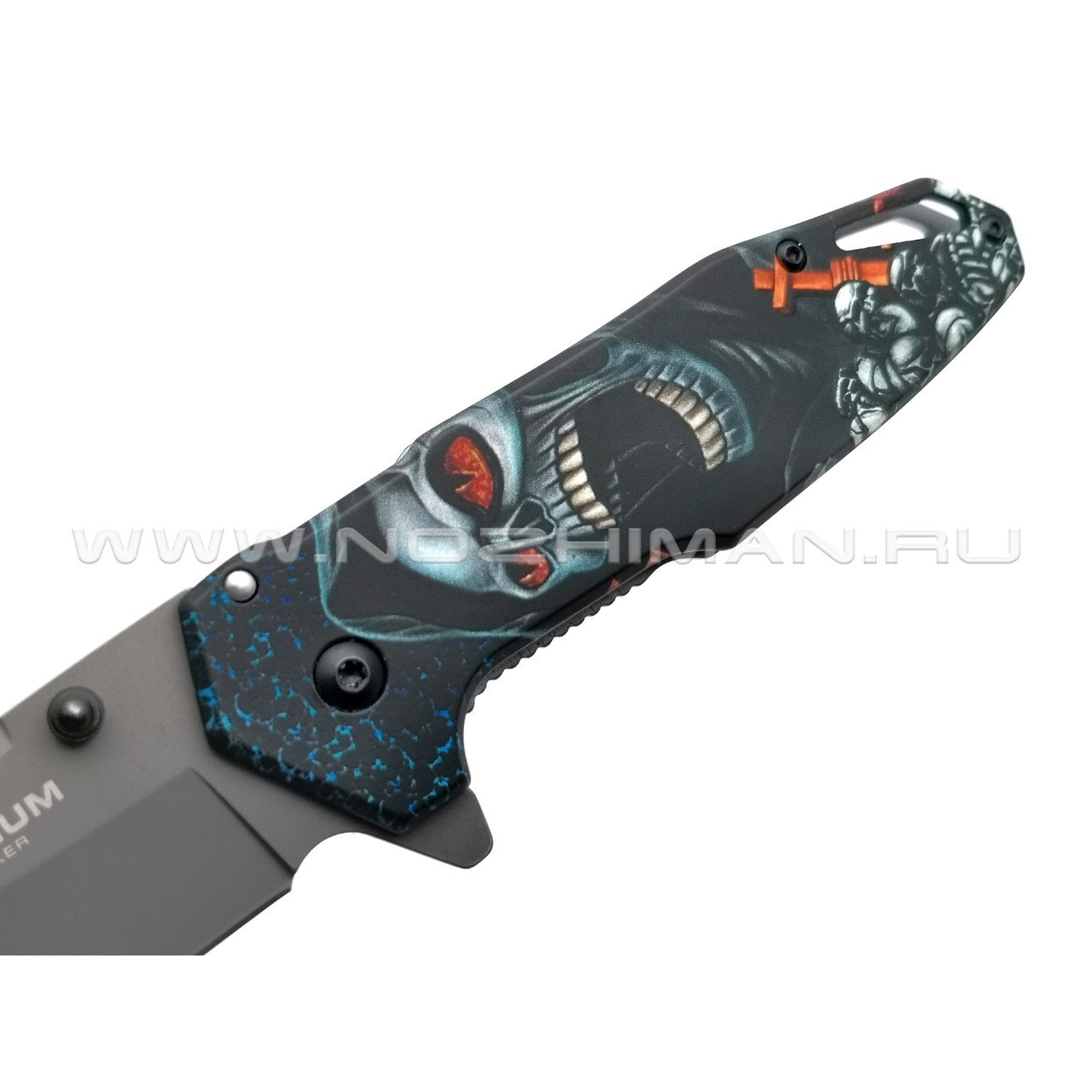 Нож Magnum Screaming Skull 01MB230 сталь 440A, рукоять Stainless steel