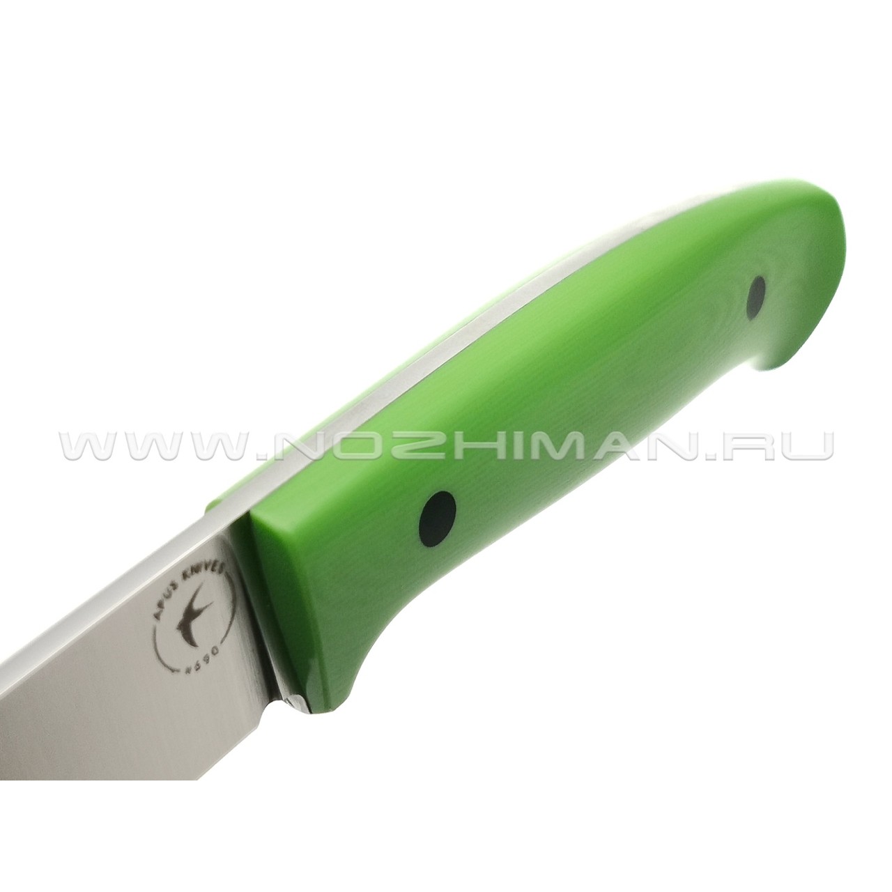 Апус нож Fishman сталь N690, рукоять G10 Green