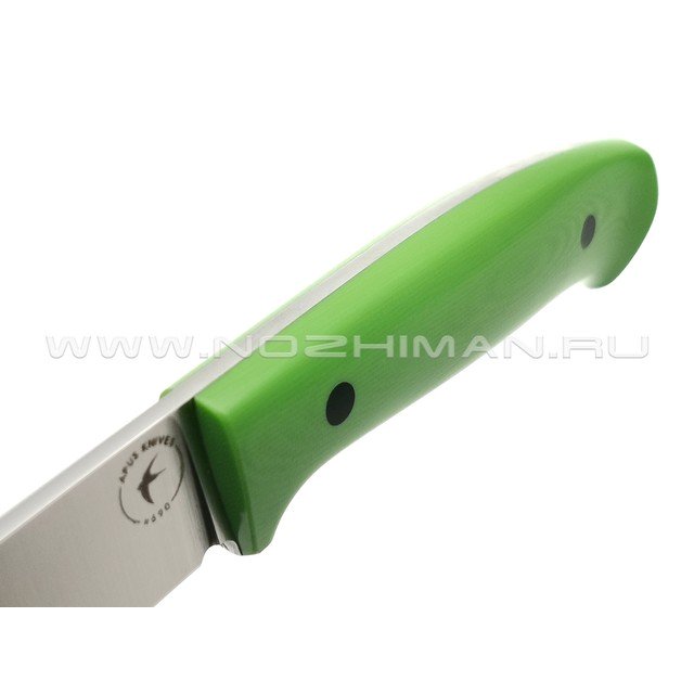 Апус нож Фишман сталь N690, рукоять G10 зеленый