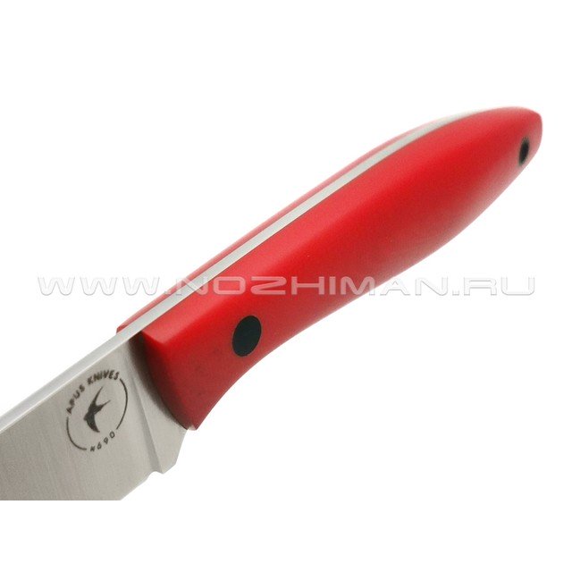 Апус нож Паринг сталь N690, рукоять G10 красный