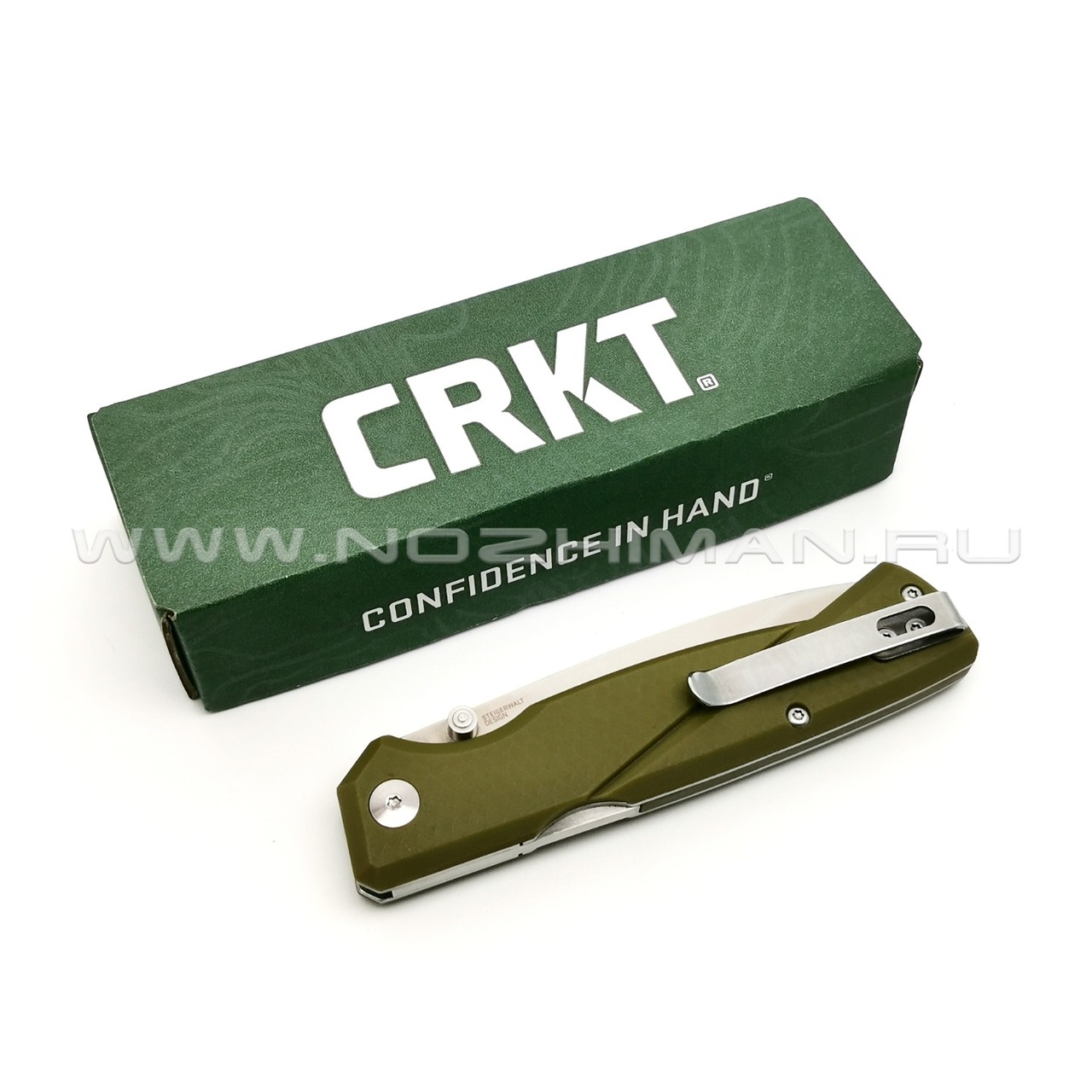Нож CRKT Kova OD Green 6434 сталь 8Cr13MoV рукоять Glass Reinforced Nylon