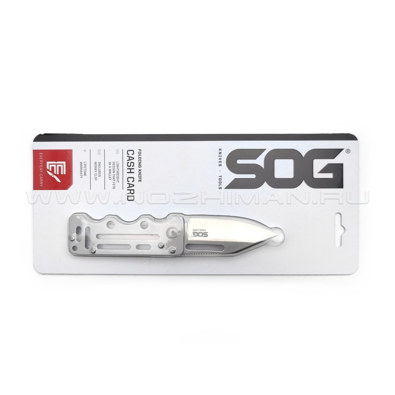 Нож SOG Cash Card EZ1 сталь 8Cr13MoV рукоять Stainless steel