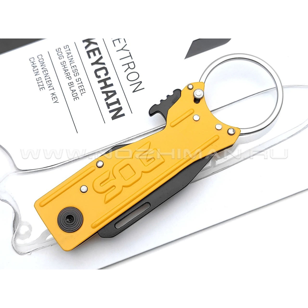 Нож SOG KeyTron Yellow KT1005 сталь 5Cr15MoV рукоять Stainless steel