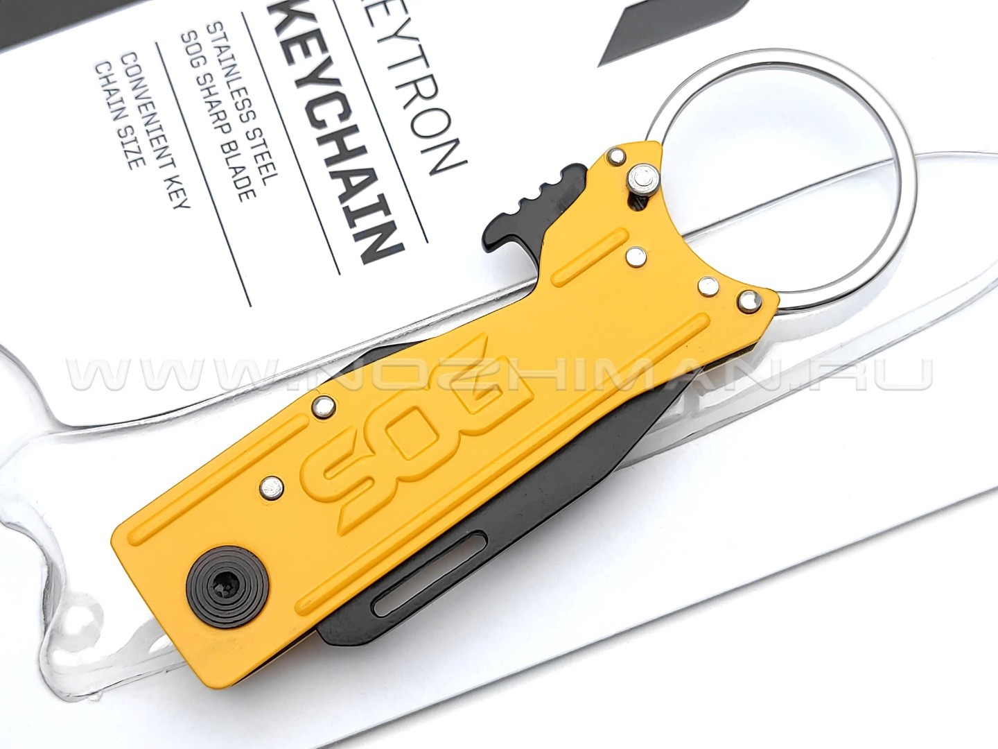 Нож SOG KeyTron Yellow KT1005 сталь 5Cr15MoV рукоять Stainless steel