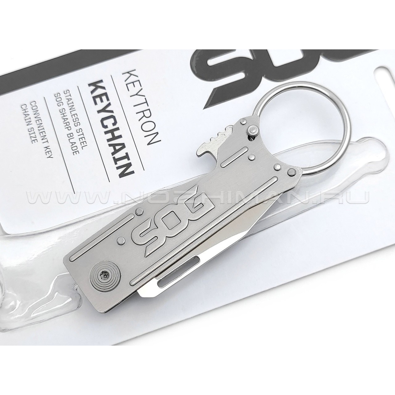 Нож SOG KeyTron Grey KT1001 сталь 5Cr15MoV рукоять Stainless steel