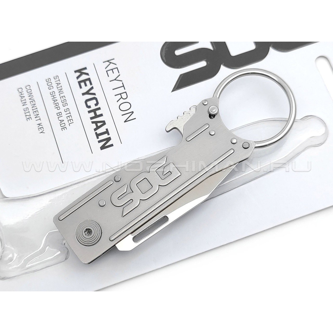Нож SOG KeyTron Grey KT1001 сталь 5Cr15MoV рукоять Stainless steel