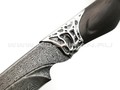 Композиция "Скорпион" нож из дамасской стали, рукоять дерево эбен, бронза, серебро (Северная Корона)