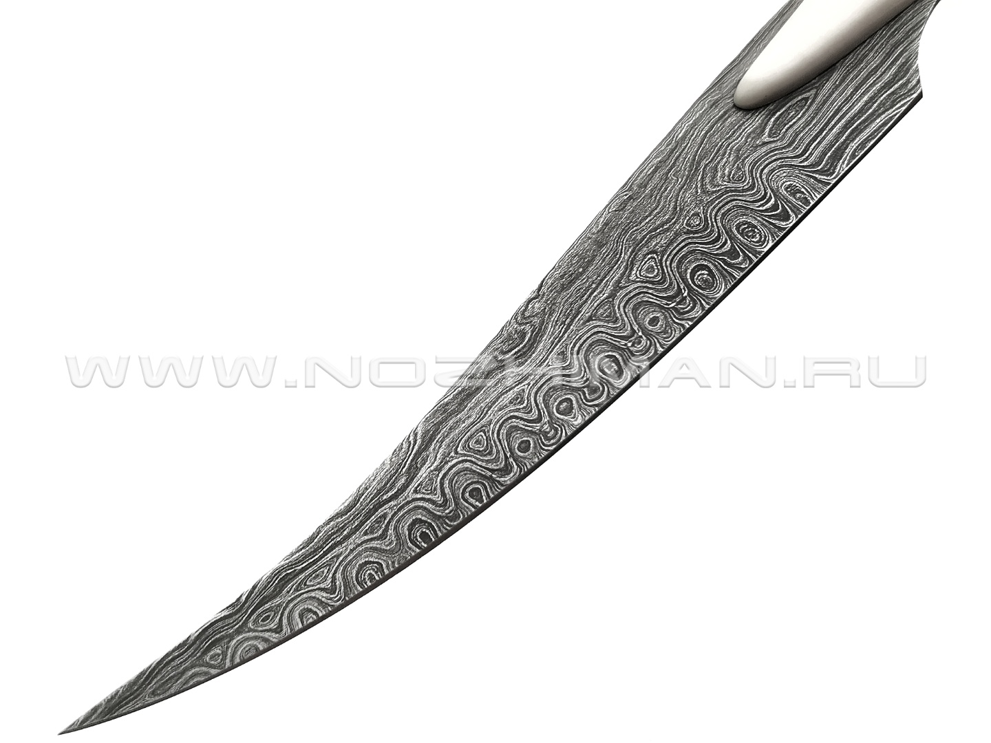 Композиция "Тритон" нож из дамасской стали, рукоять бивень мамонта (Северная Корона)