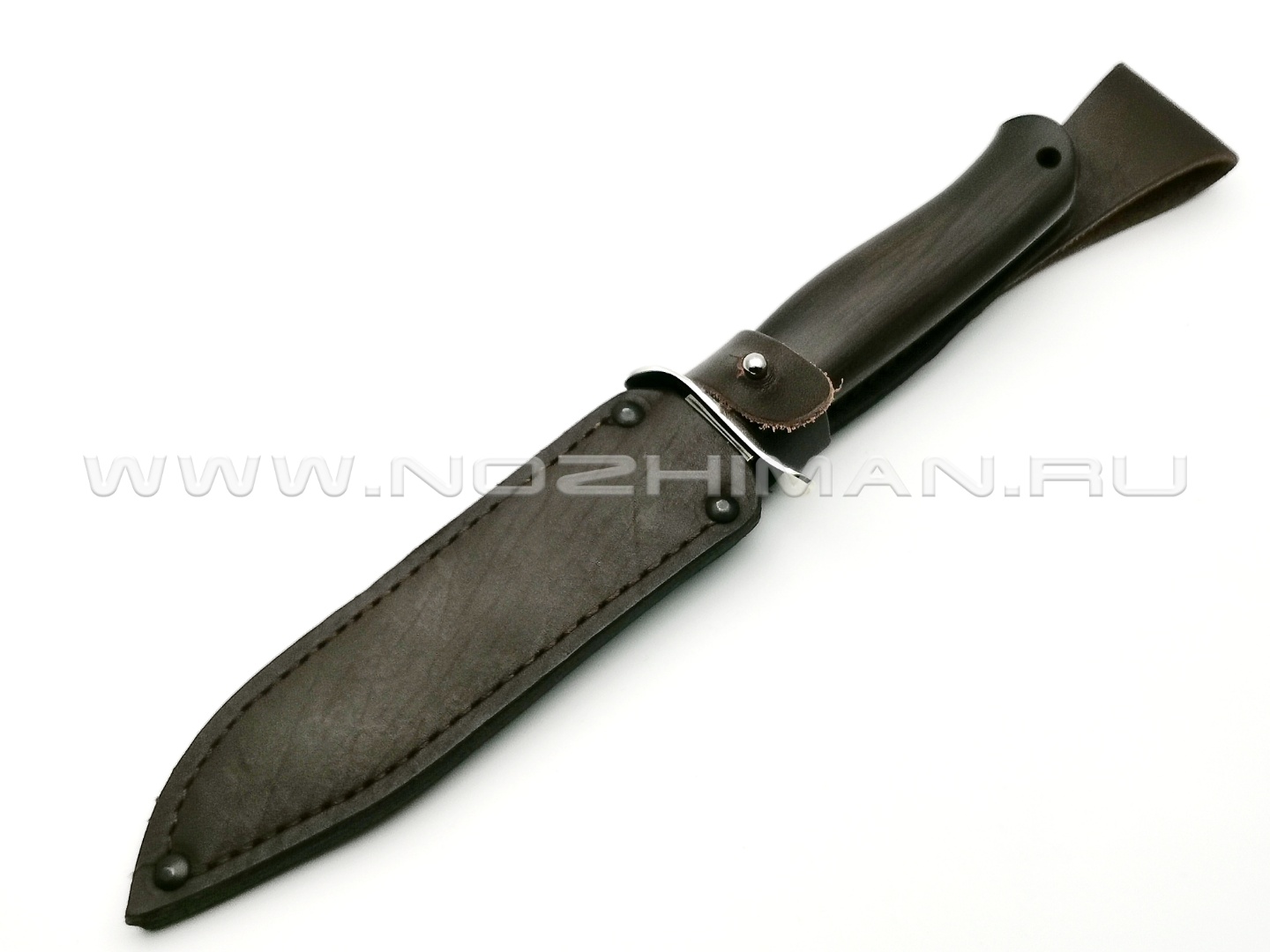 Нож разведчика "НР-40" сталь У10А, рукоять черный граб, мельхиор (Тов. Завьялова)