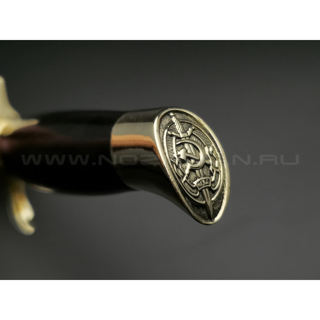 Нож "Финка НКВД" сталь 95Х18, рукоять дерево граб, латунь (Тов. Завьялова)