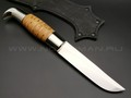 Нож "Финка Фронтовая" сталь S90V, рукоять наборная береста, мельхиор (Тов. Завьялова)