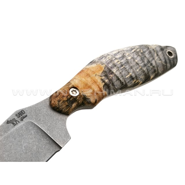 Нож SARO Белка сталь K110, рукоять кап клёна 1