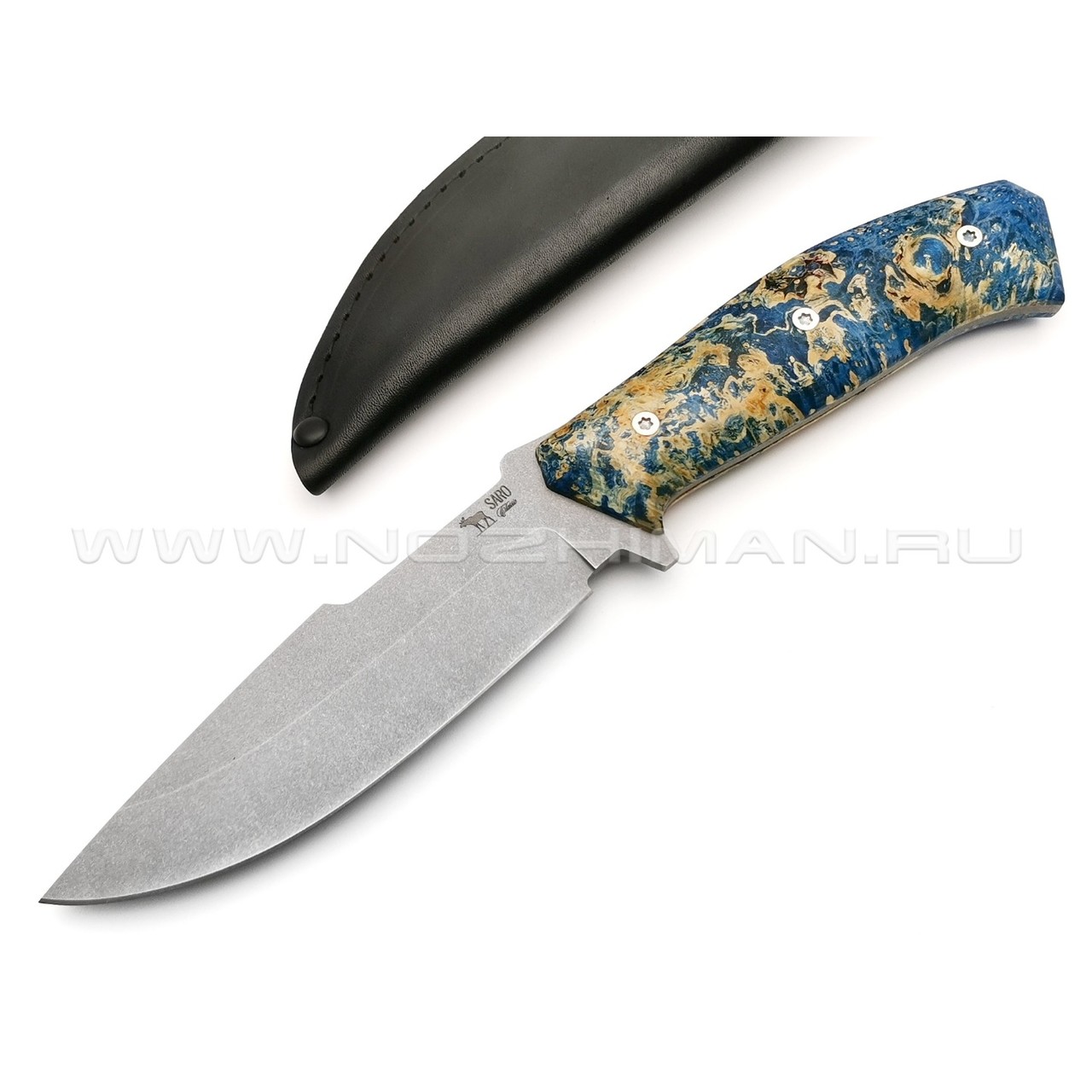 Нож SARO Егерь сталь K110, рукоять кап клёна 2