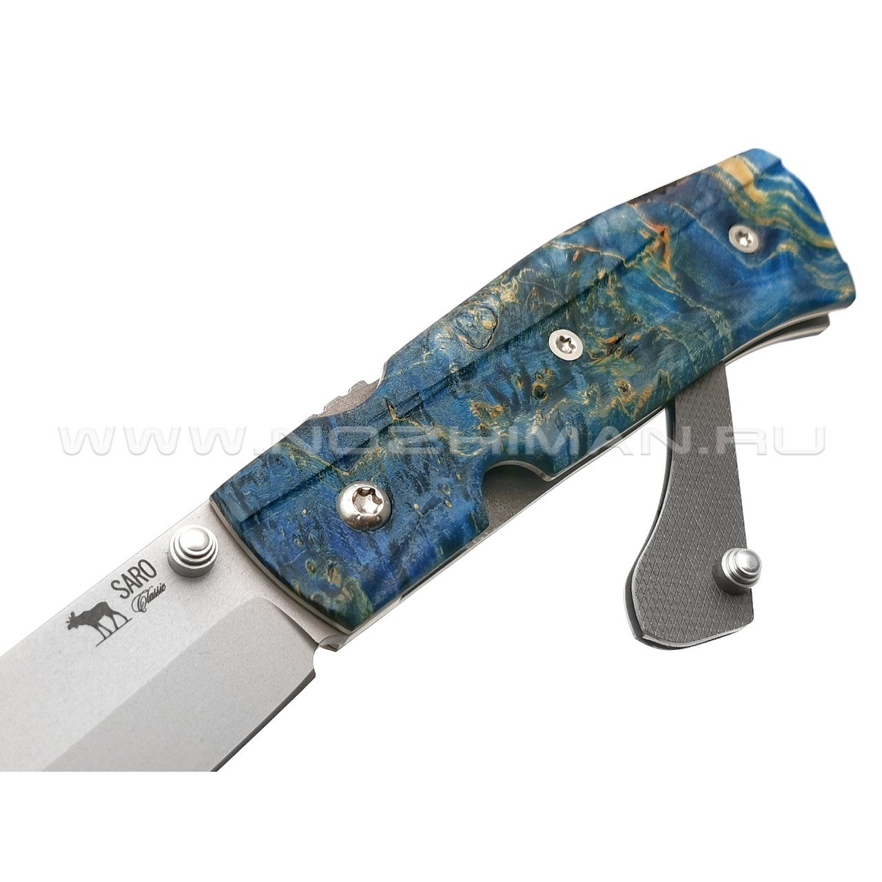 Нож SARO Wild West сталь K110, рукоять кап клёна 2