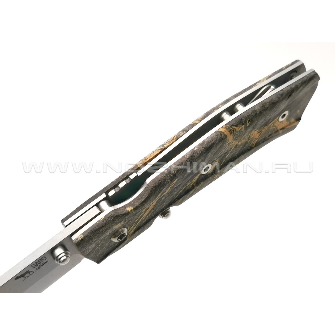 Нож SARO Wild West сталь K110, рукоять кап клёна 1