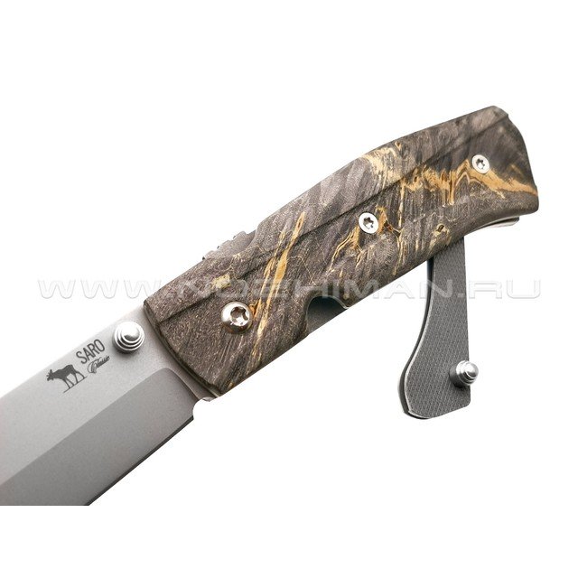 Нож SARO Wild West сталь K110, рукоять кап клёна 1