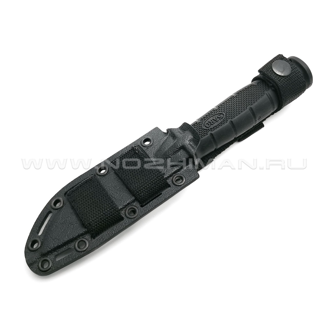 Нож SARO Финский сталь Aus-6, рукоять резина, ножны ABS
