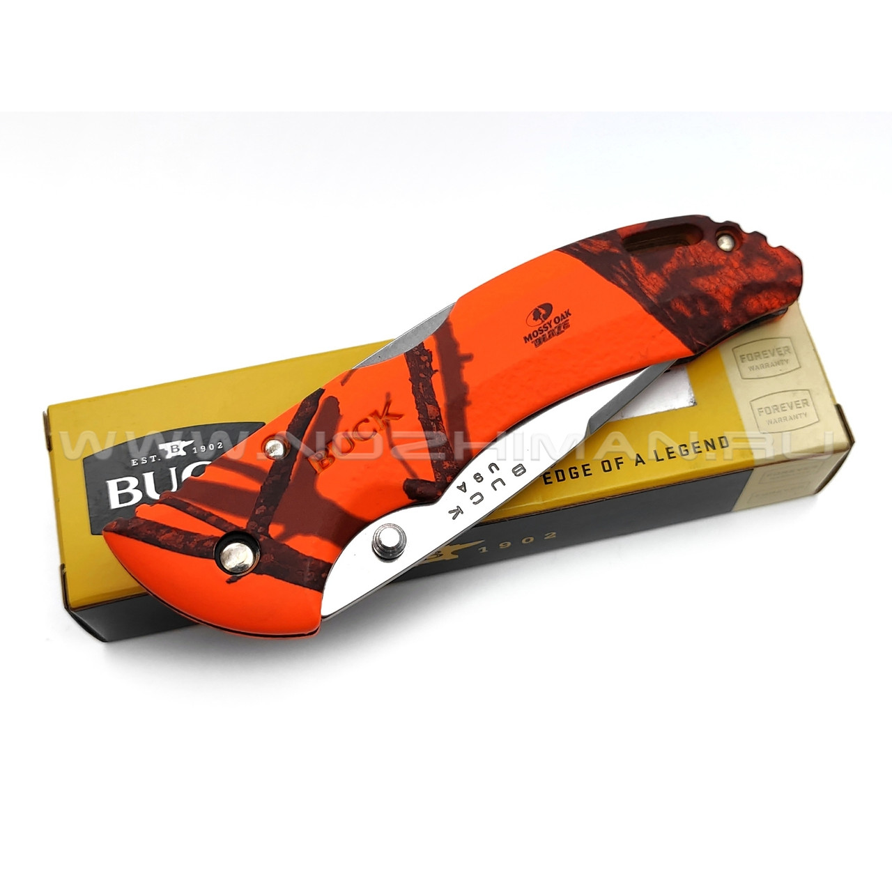 Нож Buck 286 Bantam BHW 0286CMS9 сталь 420HC рукоять GRN Mossy Oak Blaze Camo