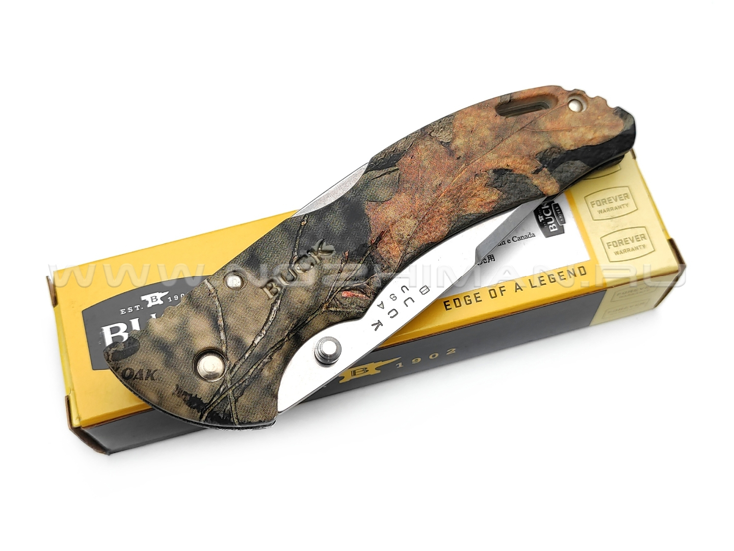 Нож Buck 286 Bantam BHW 0286CMS24 сталь 420HC рукоять GRN Mossy Oak Country Camo
