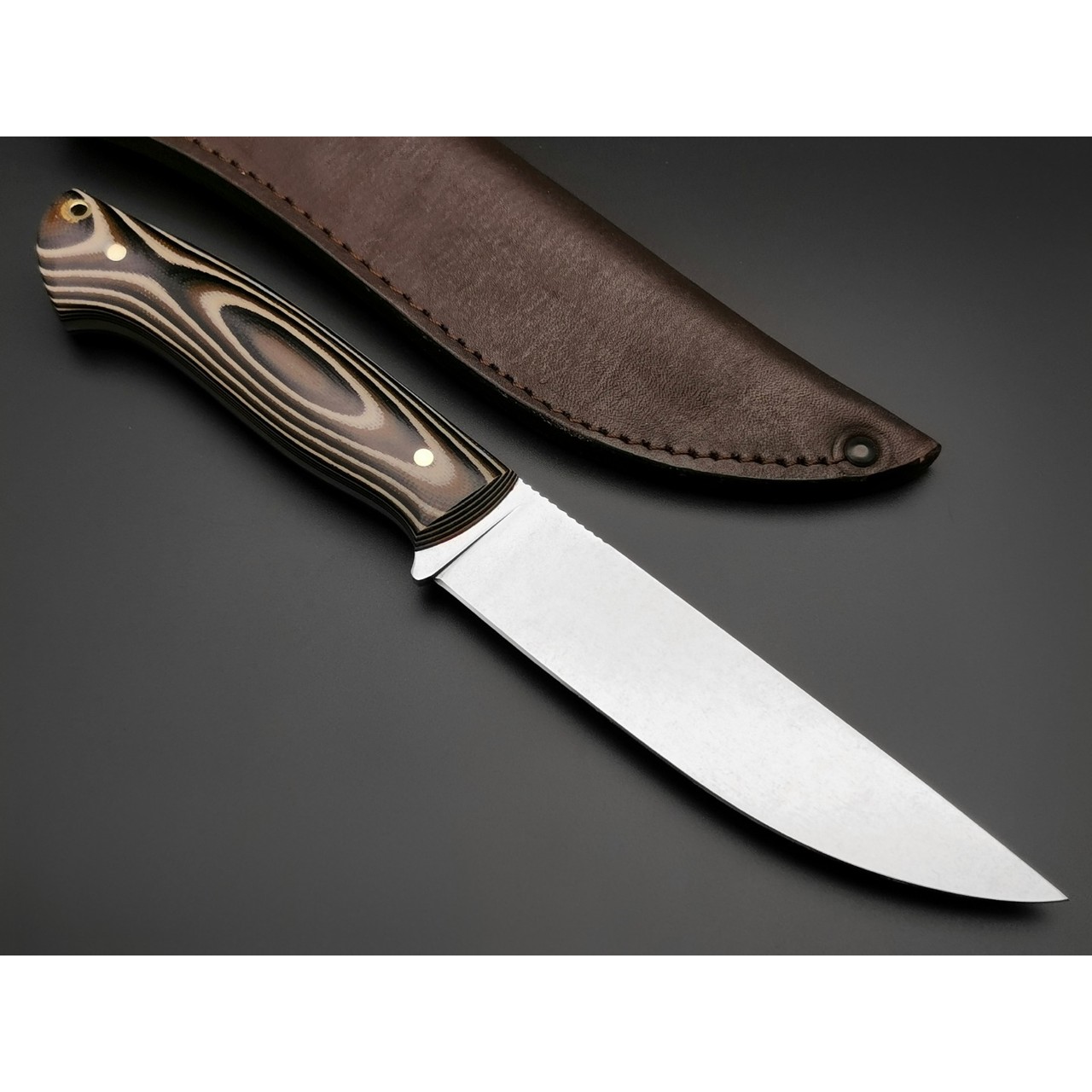 Нож "Граф Шереметьев" сталь Vanadis 10, рукоять G10 black-brown-olive (Тов. Завьялова)